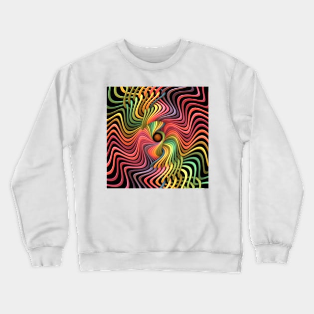 Trippy Helix Mandala Crewneck Sweatshirt by lyle58